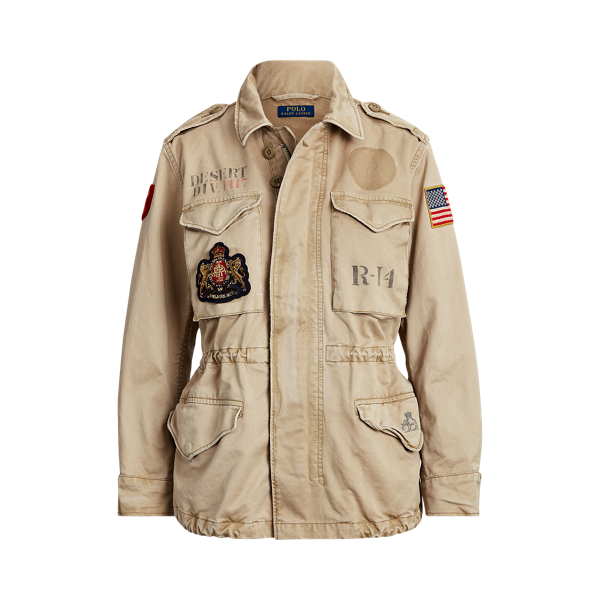 Jacke aus Baumwolltwill&nbsp;in Military-Optik&nbsp;