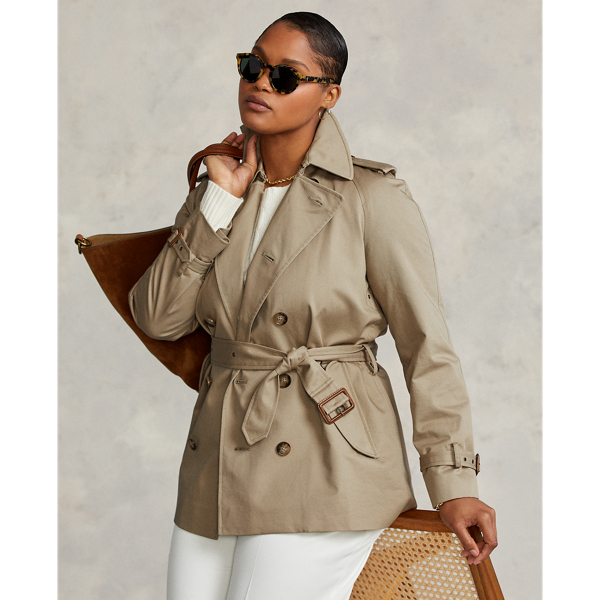 lauren ralph lauren short double breasted trench