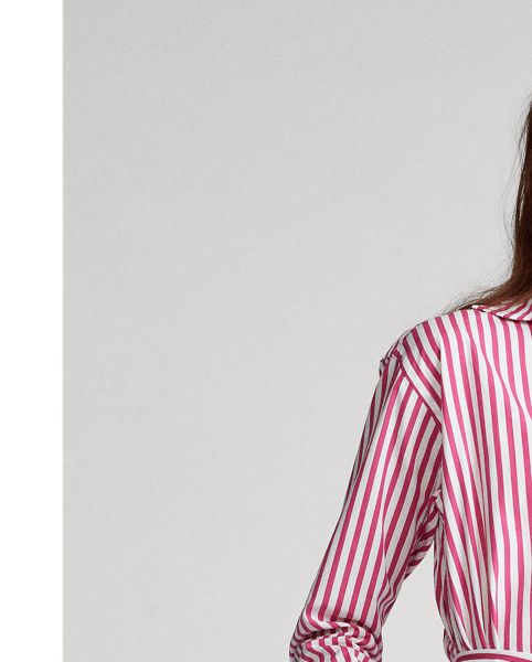 Striped Belted Shirtdress