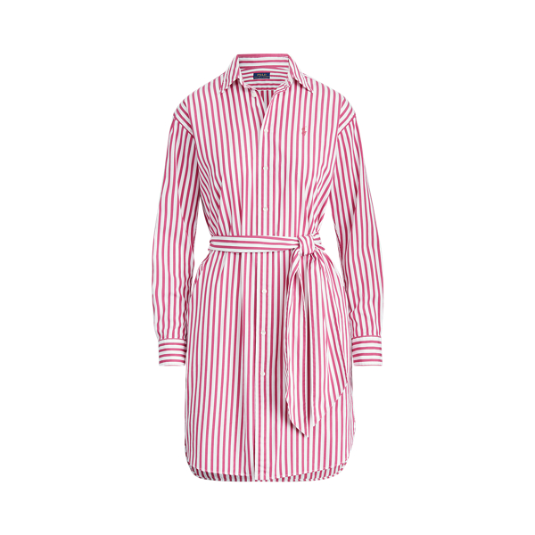 Striped Belted Shirtdress