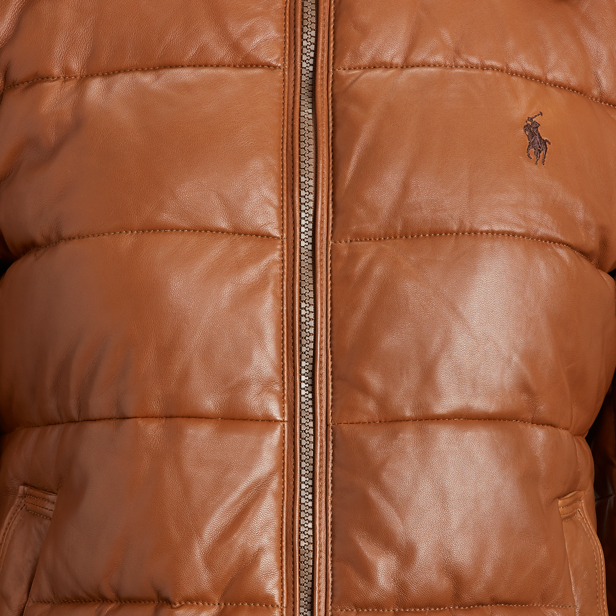 Ralph Lauren Belmont Leather Down Jacket. 5