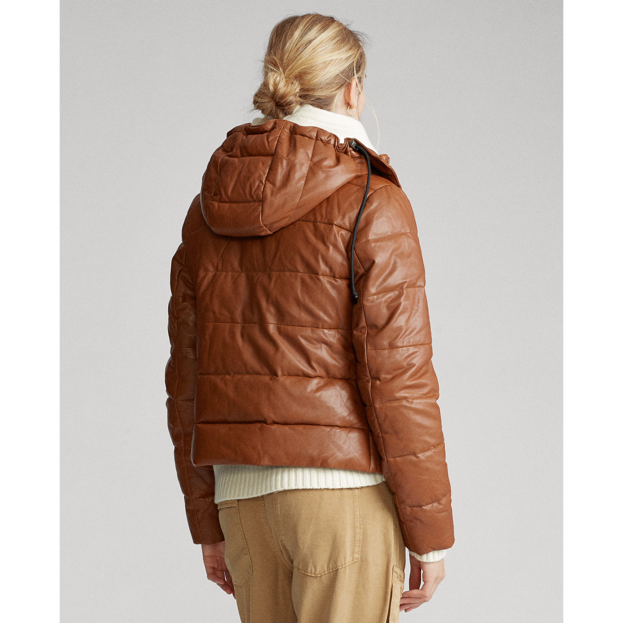 Ralph Lauren Belmont Leather Down Jacket. 4