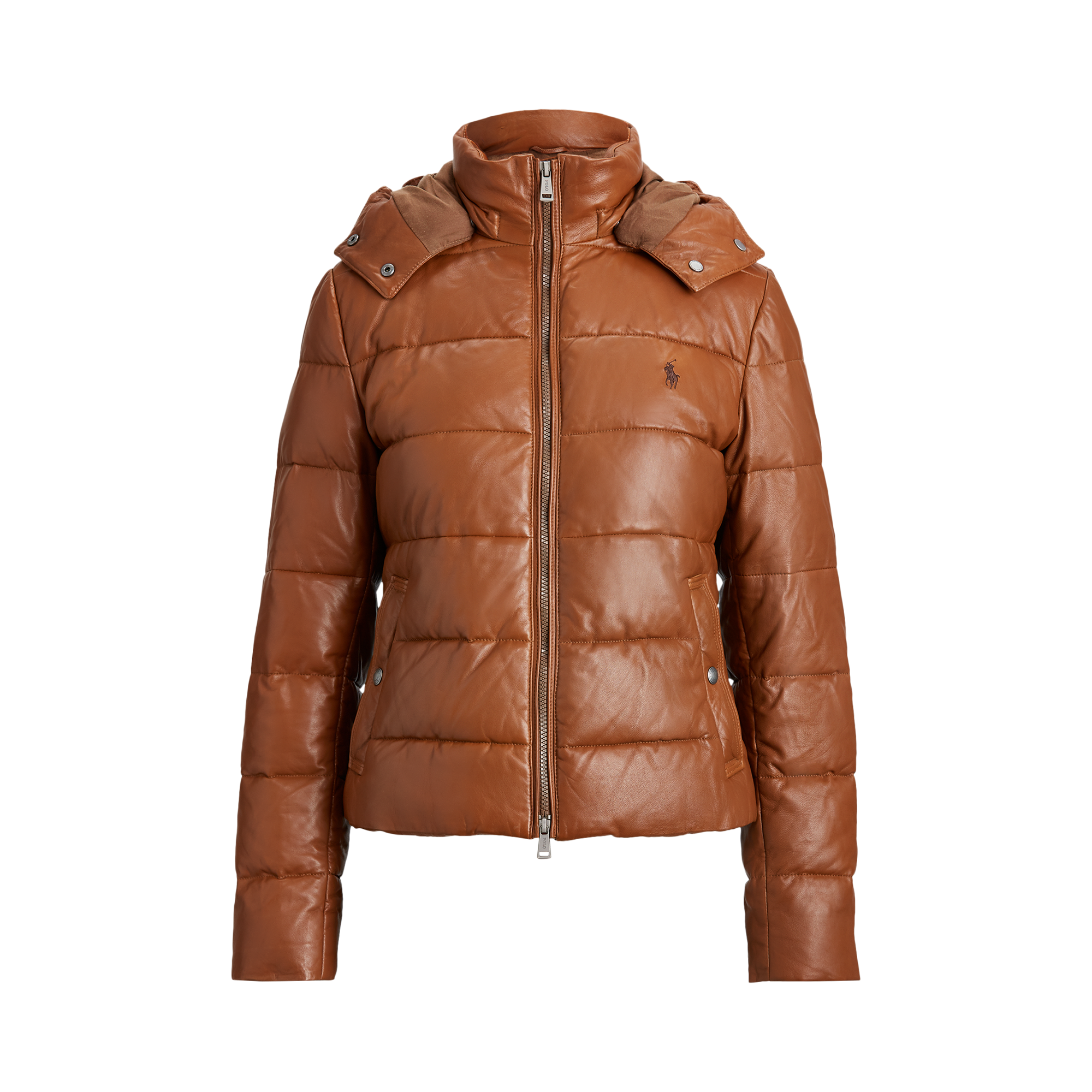 Ralph Lauren Belmont Leather Down Jacket. 2