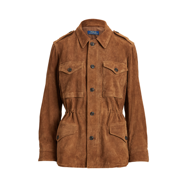 Ralph LaurenRalph Lauren Suede Military Jacket in Natural Brown - Size ...