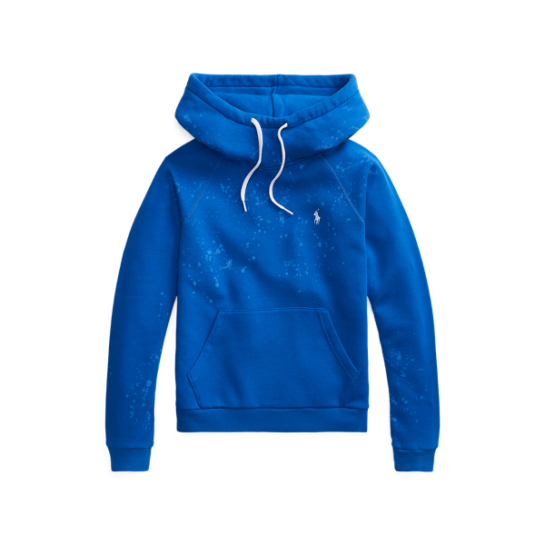 Fleece-Kapuzenshirt mit Acid-Waschung