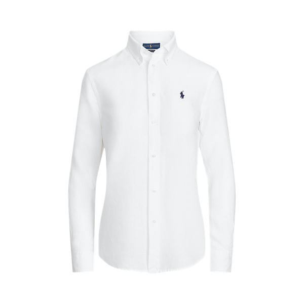 polo ralph lauren women's white linen shirt