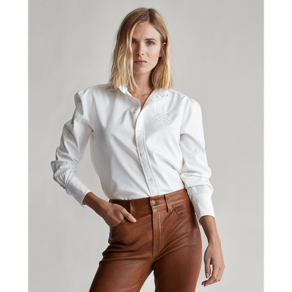 polo ralph lauren cropped oxford shirt
