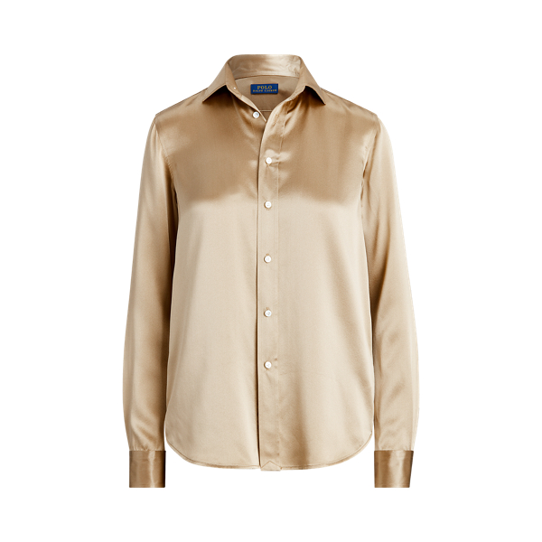 Hemdbluse aus Seidencharmeuse