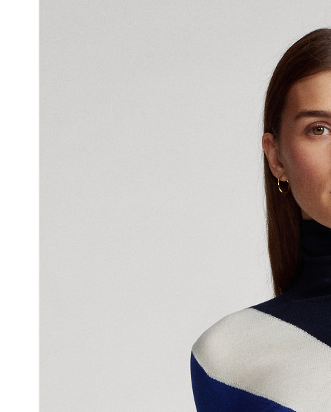 Buttoned-Placket Turtleneck