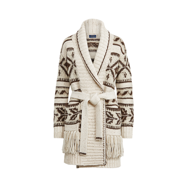cardigan with fringe edging
