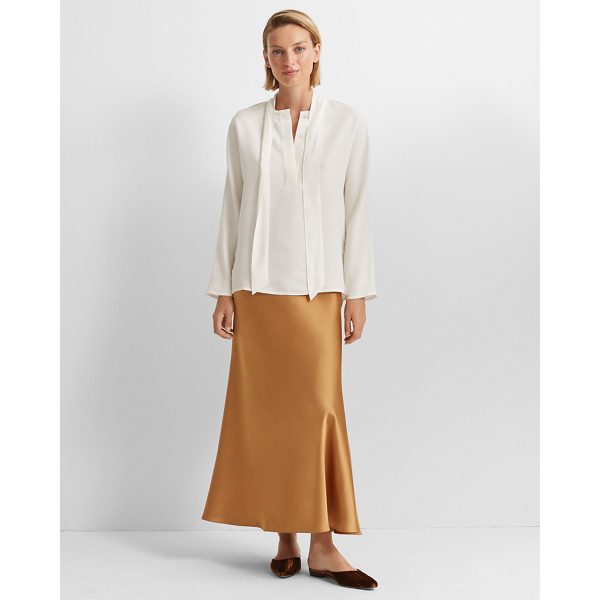 khaki slip skirt