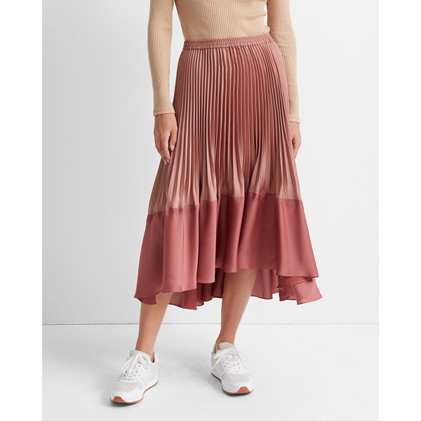 Pleated Flounce Skirt