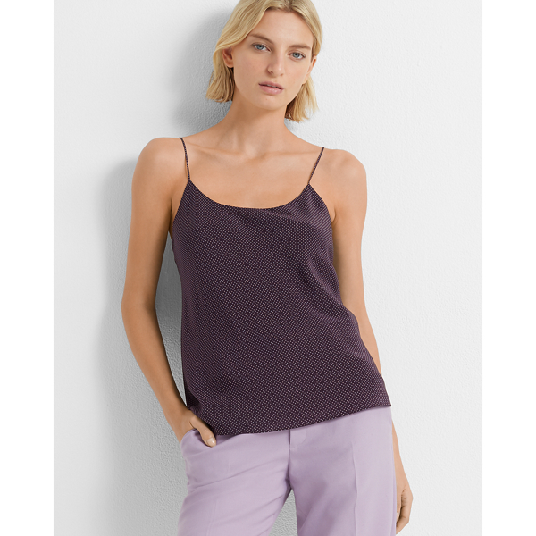 Image of Club Monaco Purple Micro Dot Haldys Silk Camisole in Size S