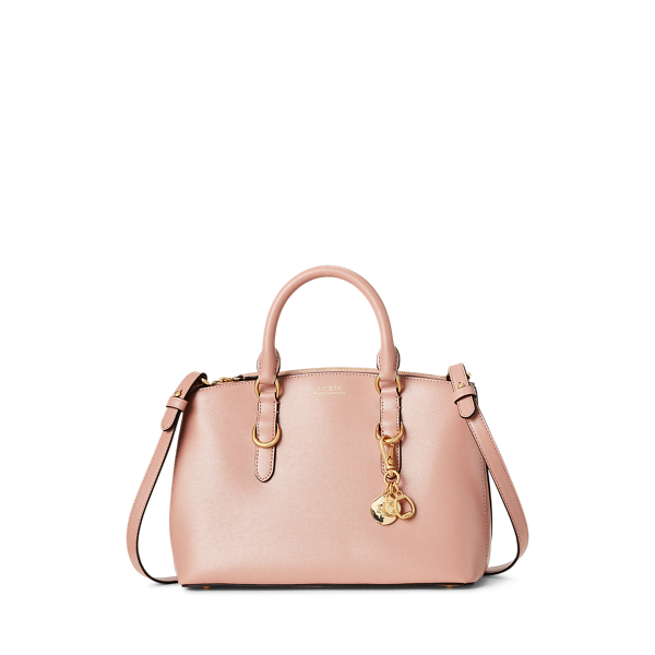 Saffiano Leather Mini Satchel In Mellow Pink