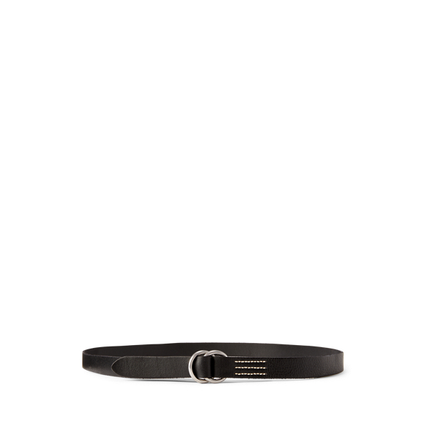 Skinny Leather O-Ring Belt