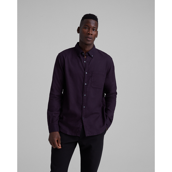 Image of Club Monaco Merlot Flannel Shirt in Size S