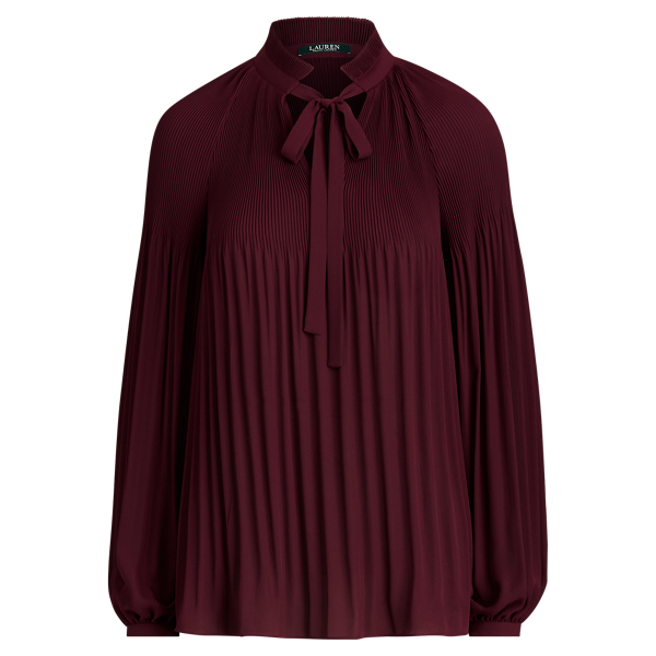 Shirred-Collar Blouse