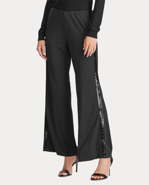 Lauren Sequined Tuxedo-Stripe Pant 3