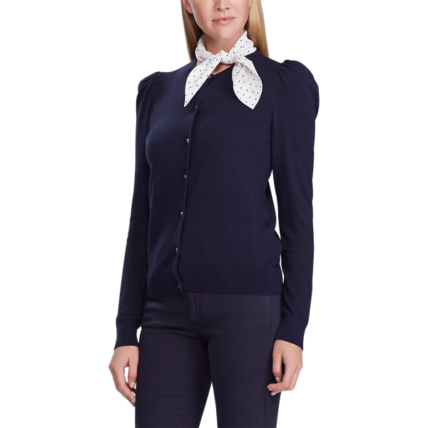 Lauren Neck-Scarf Cotton Cardigan 3