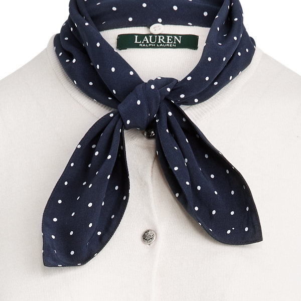 Lauren Neck-Scarf Cotton Cardigan 5