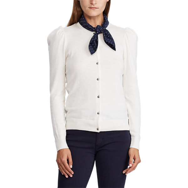 Lauren Neck-Scarf Cotton Cardigan 3