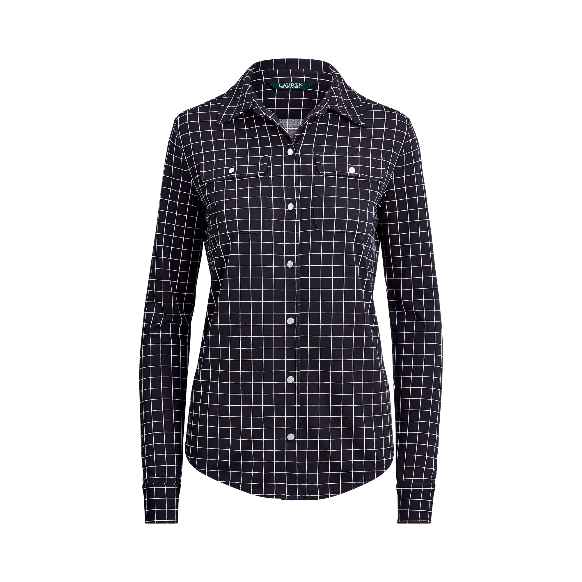 Ralph Lauren Check-Print Jersey Shirt. 1