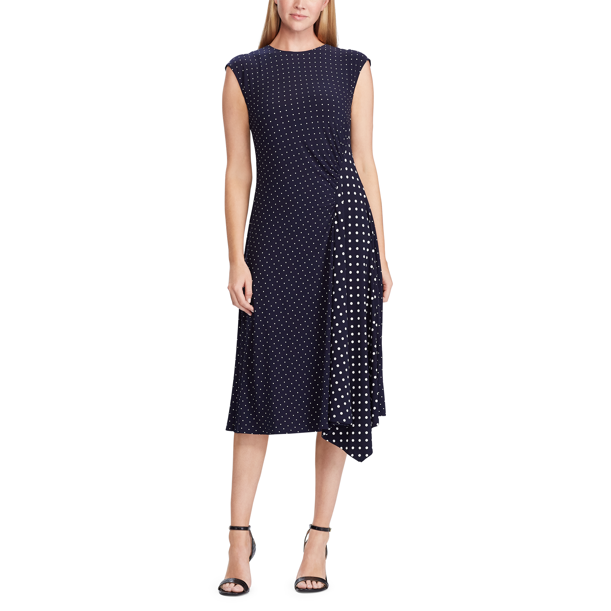 Ralph Lauren Polka-Dot Stretch Jersey Dress. 2
