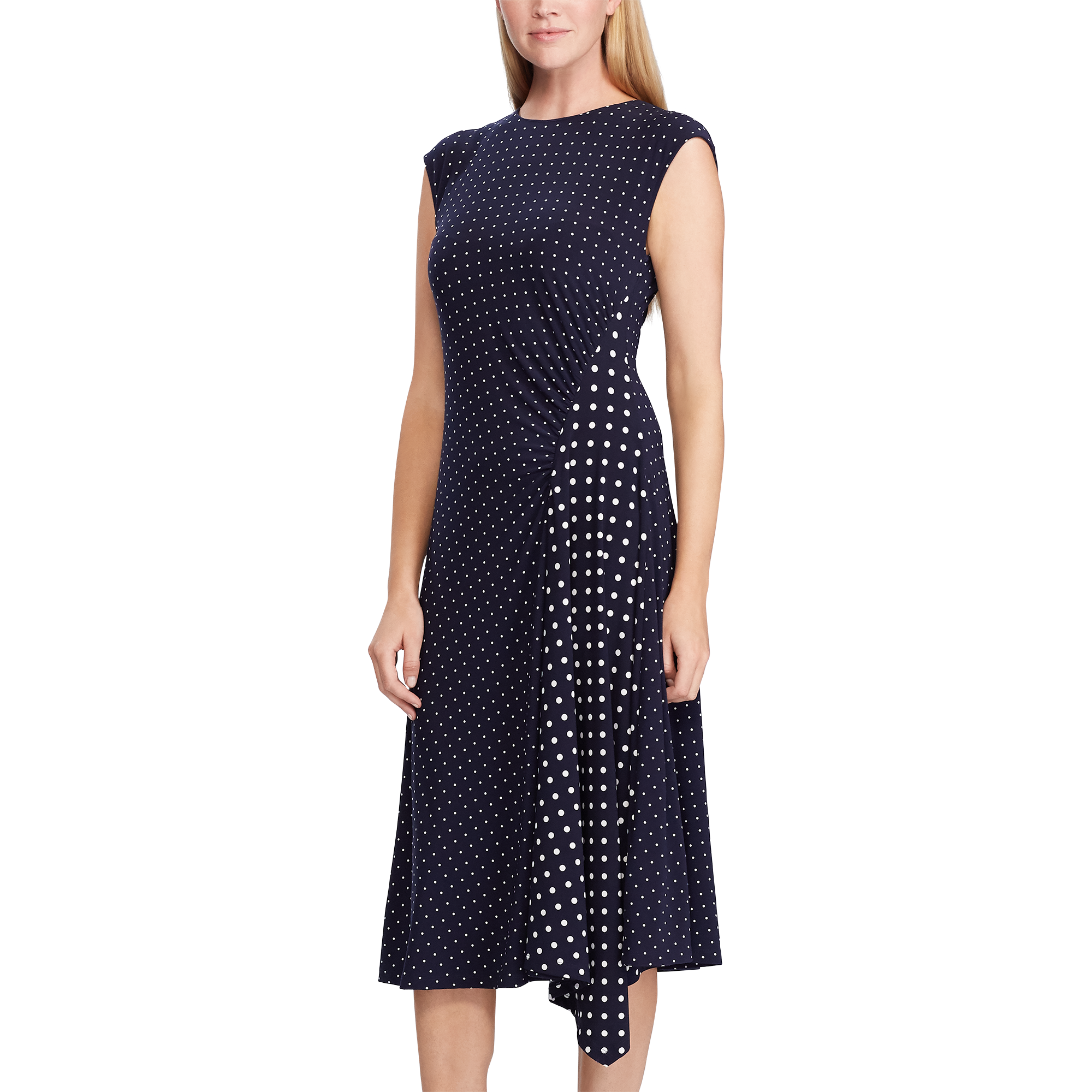Ralph Lauren Polka-Dot Stretch Jersey Dress. 3