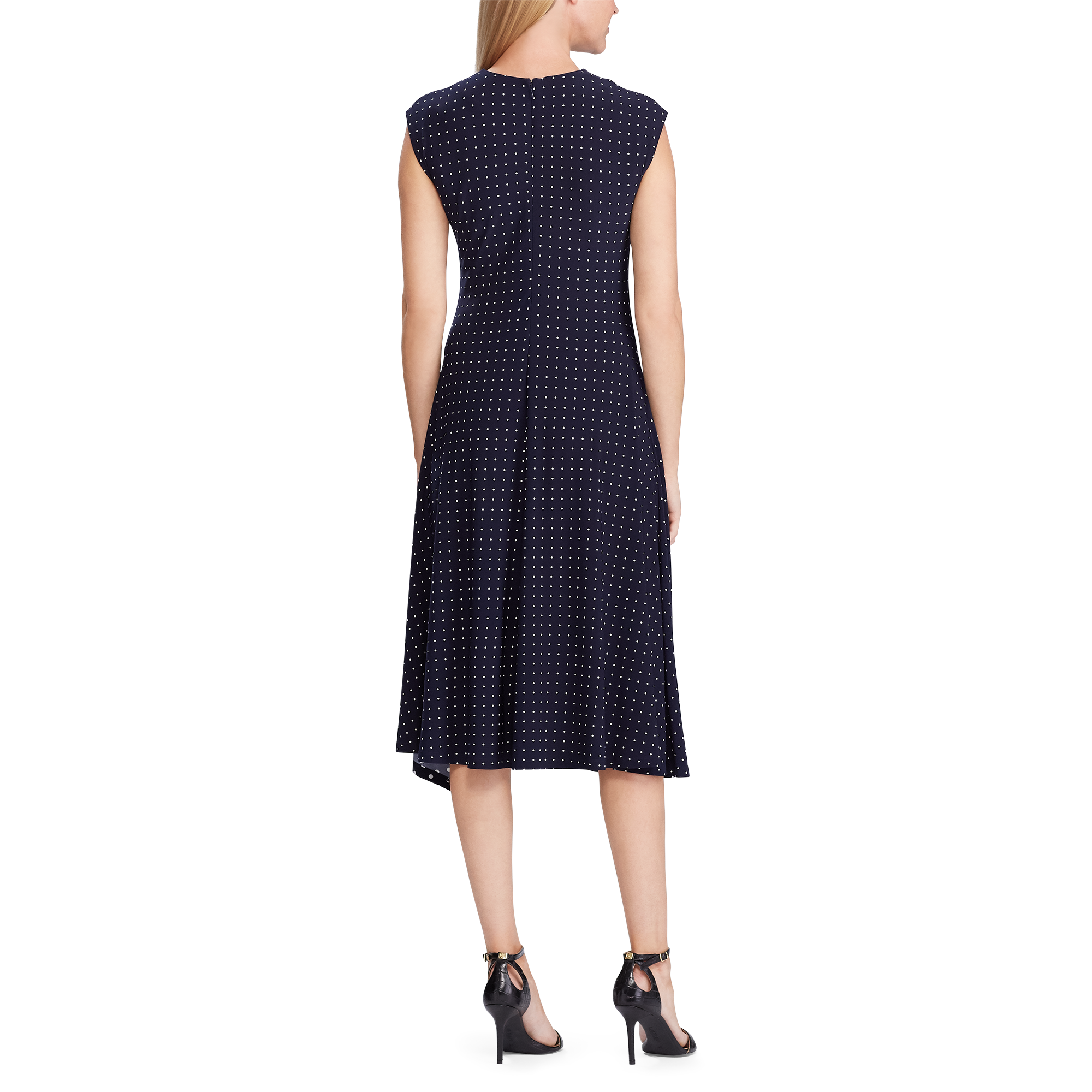 Ralph Lauren Polka-Dot Stretch Jersey Dress. 4