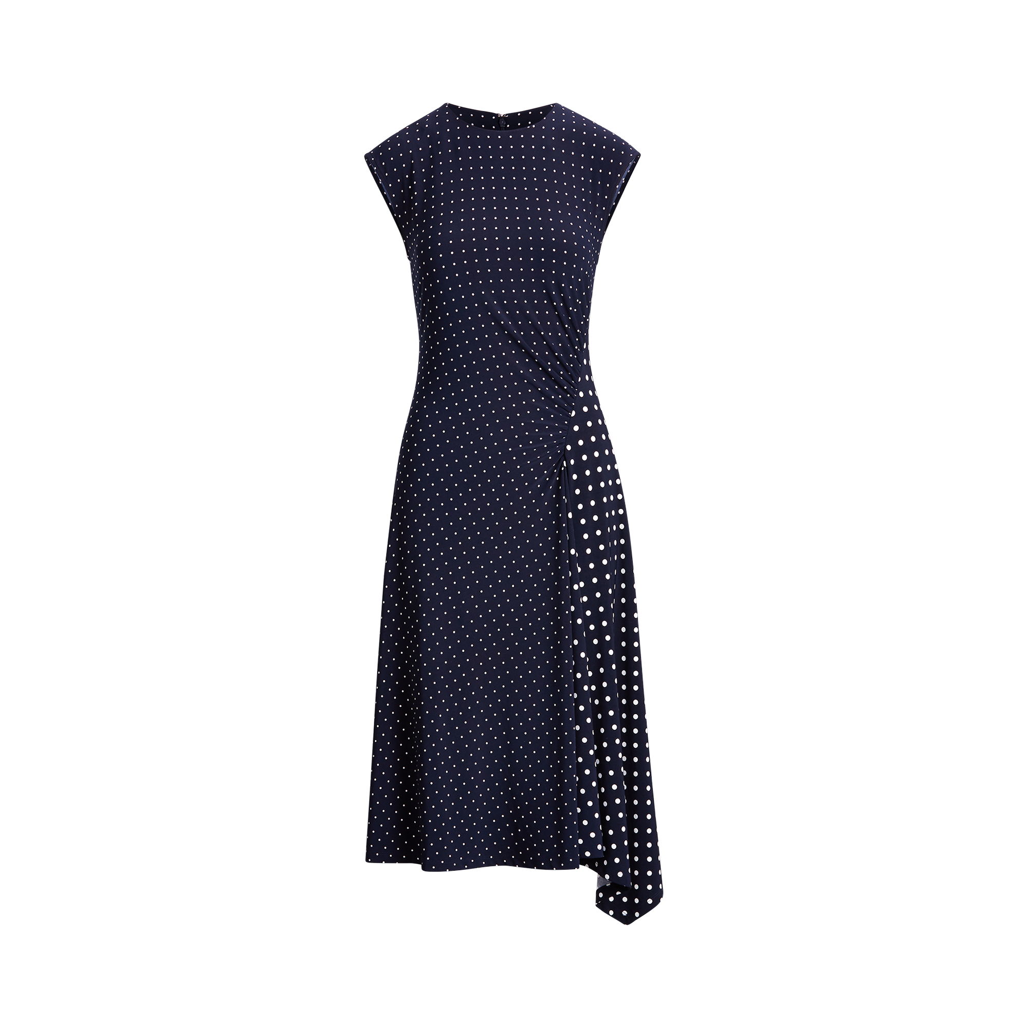 Ralph Lauren Polka-Dot Stretch Jersey Dress. 1