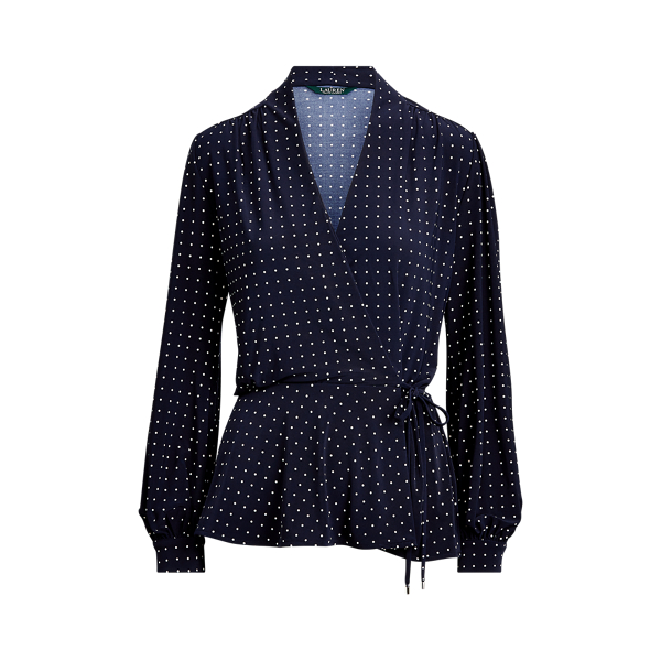 Stretch Jersey Wrap Top