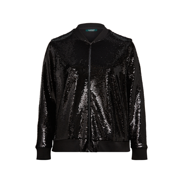 ralph lauren black bomber jacket