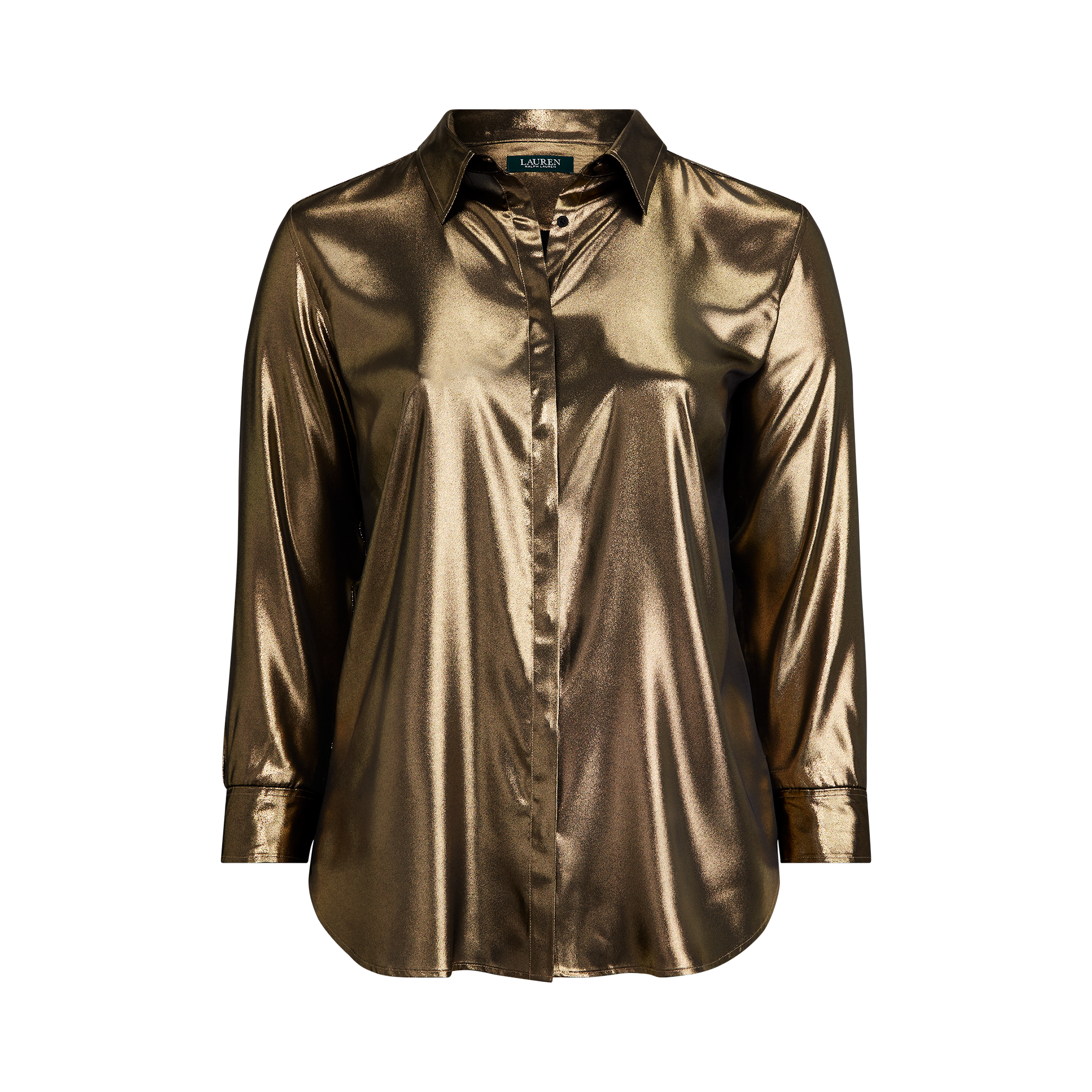 Ralph Lauren Metallic Satin Shirt. 1