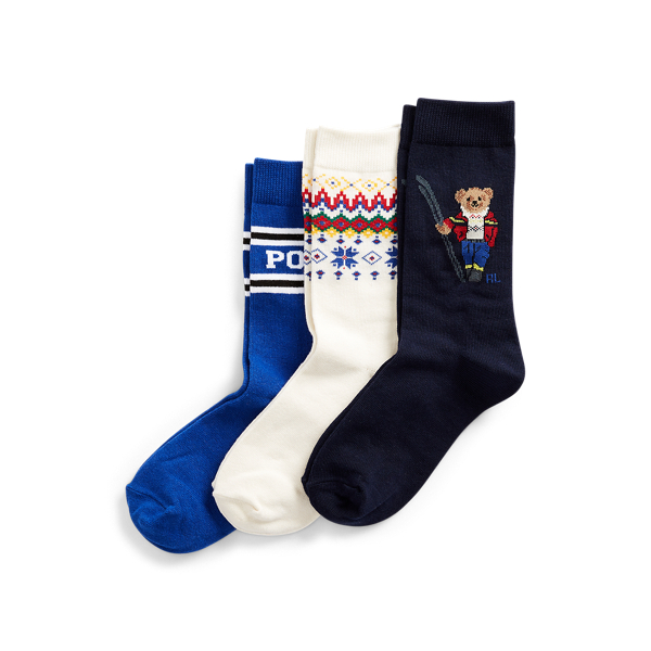 Ski Bear Crew Sock 3-Pack