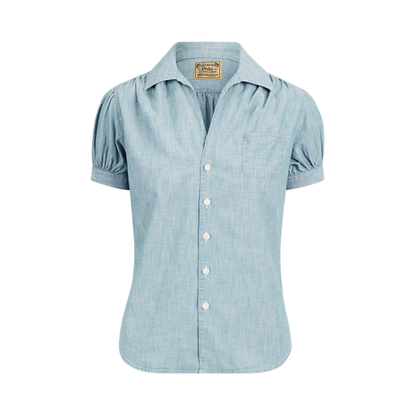 Kurz&auml;rmliges Chambrayhemd