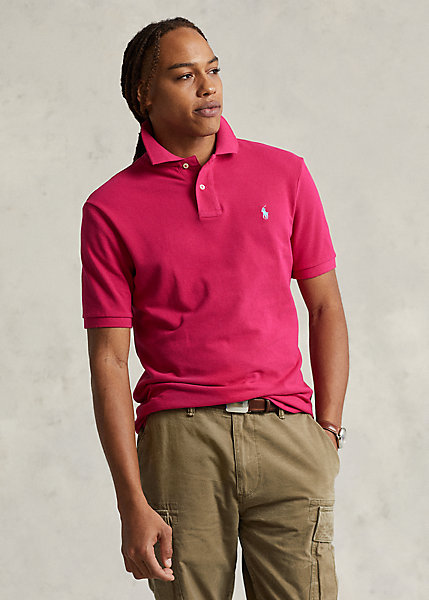 ralphlauren.com | Iconic Mesh Polo Shirt - Aruba Pink/Blue