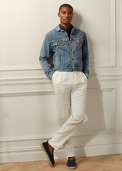 Giacca trucker in denim Slim-Fit Ralph Lauren Uomo Abbigliamento Cappotti e giubbotti Giacche Giacche di jeans 