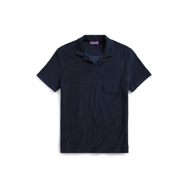 Polo coupe ajustée en coton éponge