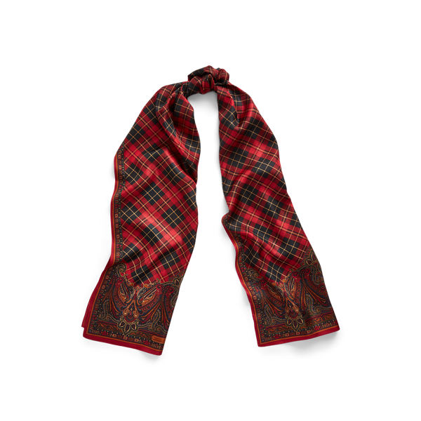 Nina Plaid Silk Scarf