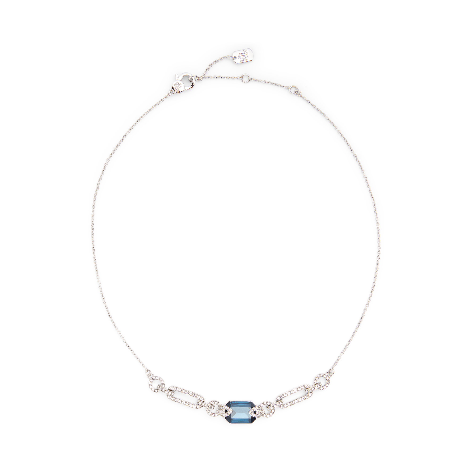 Ralph Lauren Blue Stone Pavé Necklace. 1