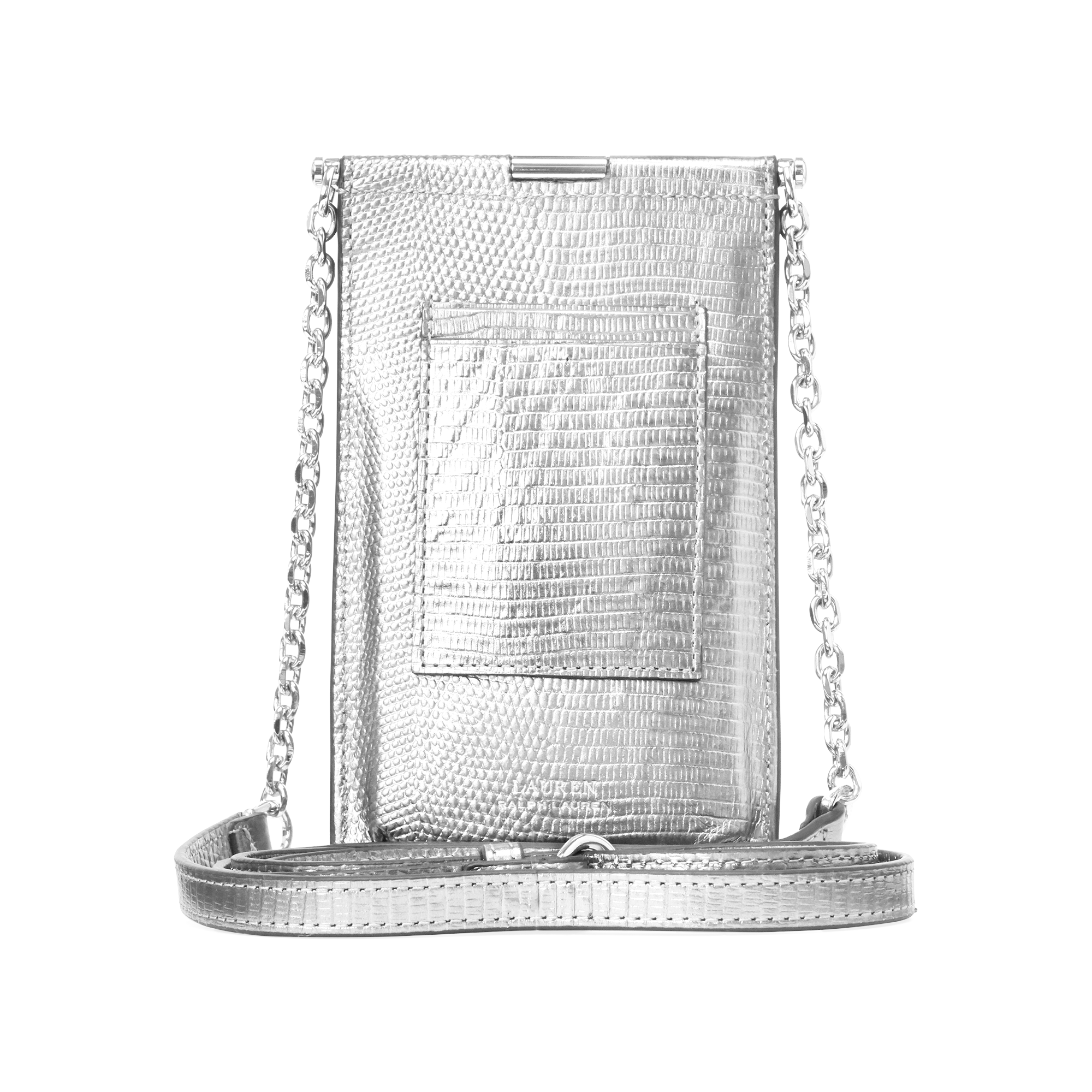 Ralph Lauren Lizard-Print Leather Phone Bag. 3