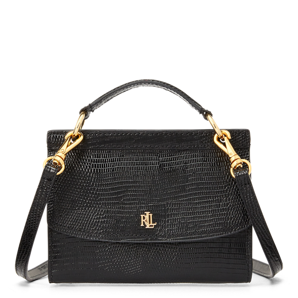 ralph lauren embossed leather bag
