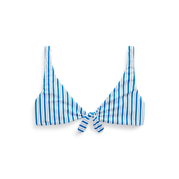 Haut de bikini rayé à nouer devant