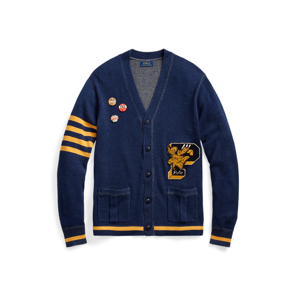 polo letterman cardigan