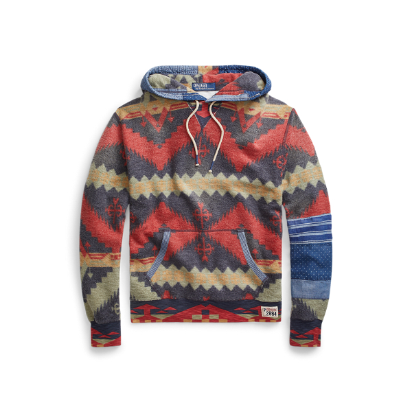 polo ralph lauren men's patchwork hoodie