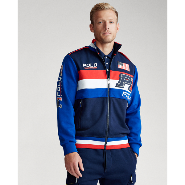 ralph lauren double knit track jacket