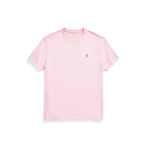 Ralph Lauren Custom Slim Fit Jersey Crewneck T-shirt In Carmel Pink/c7349