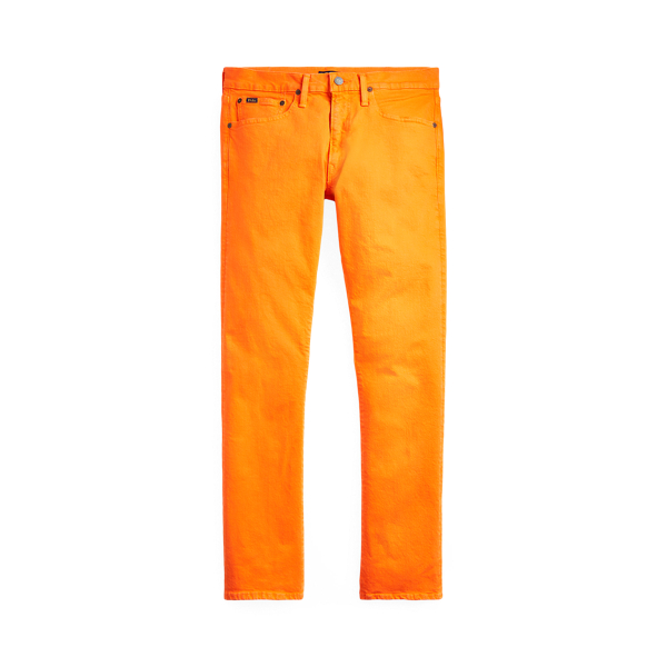 orange denim jeans