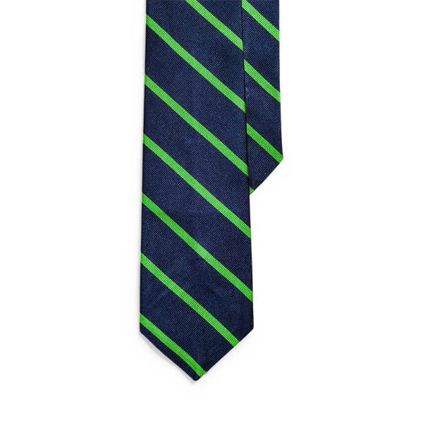 Cravate étroite reps de soie rayé