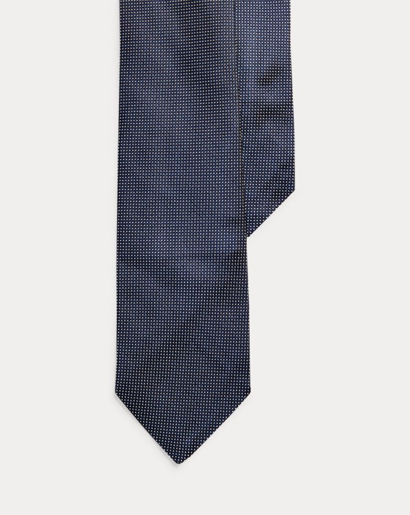 Zijden stropdas met kleine stippen